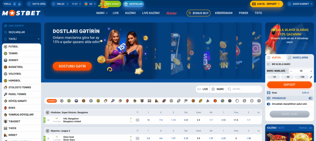 Mostbet AZ yüksək onlayn qumar təcrübəsi